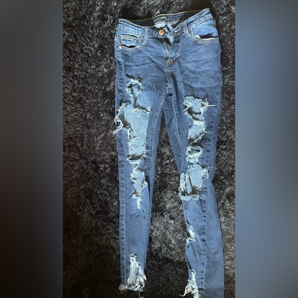 Fashion Nova Distressed Denim Jeans
